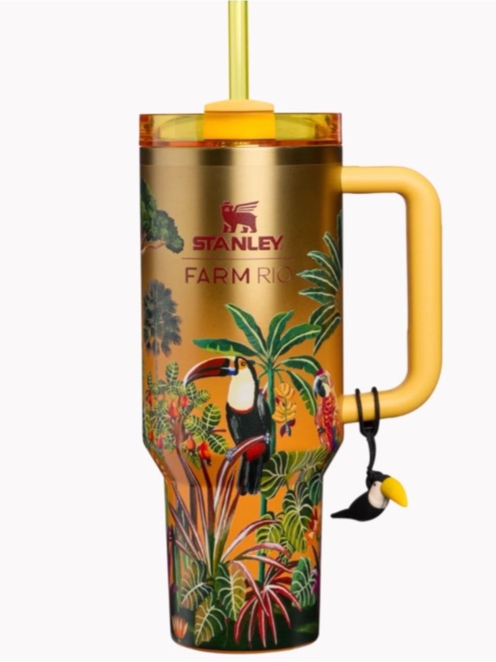 NIB Stanley x FARM Rio 40oz Quencher H2.0 Tropical Wood Tumbler Limited Edition